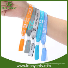 Disposable festival events cheap customized fabric wristband